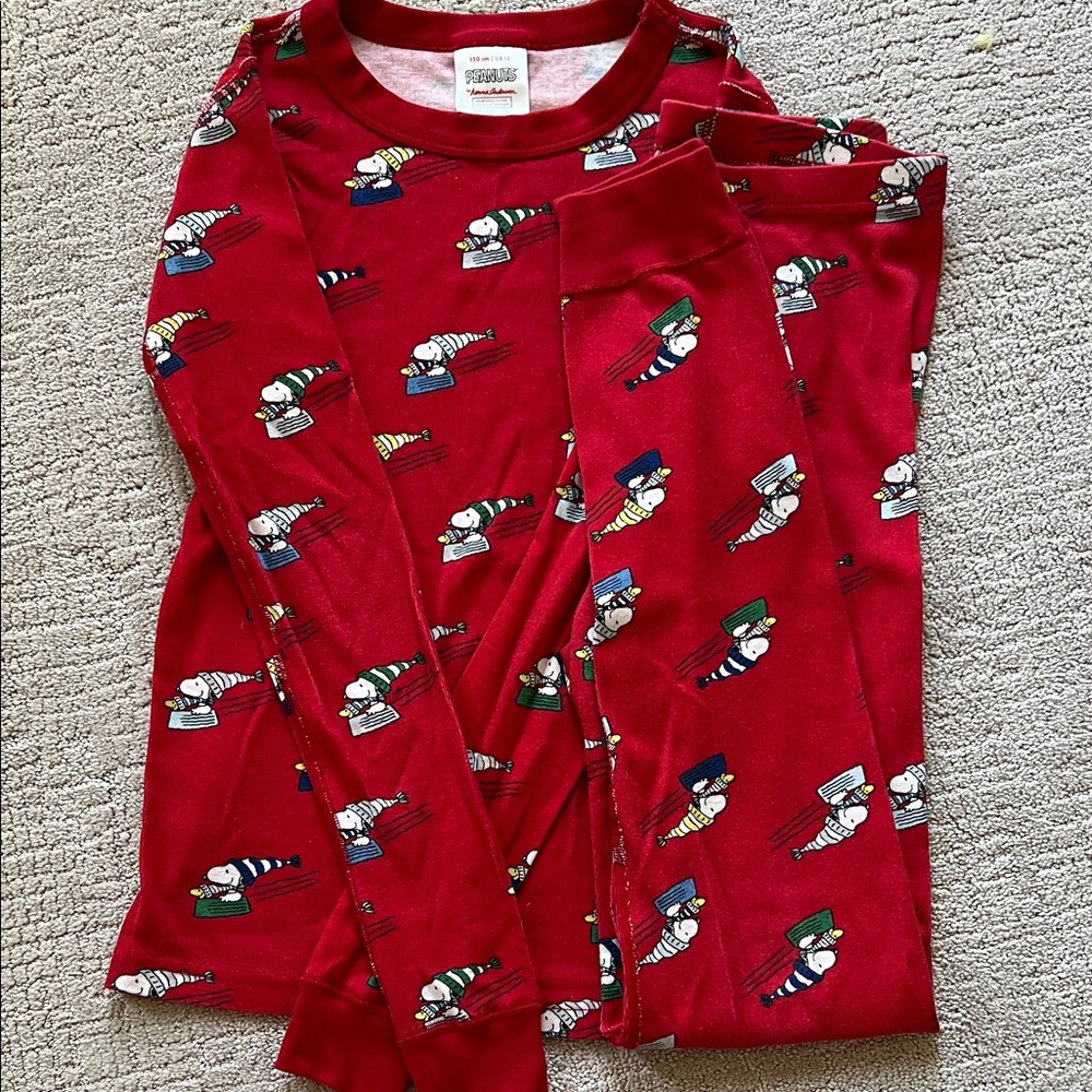 Hanna Andersson Peanuts Snoopy Sled Long John’s